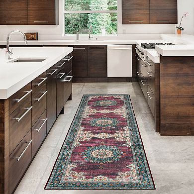 Linon Foster Machine Washable Rug