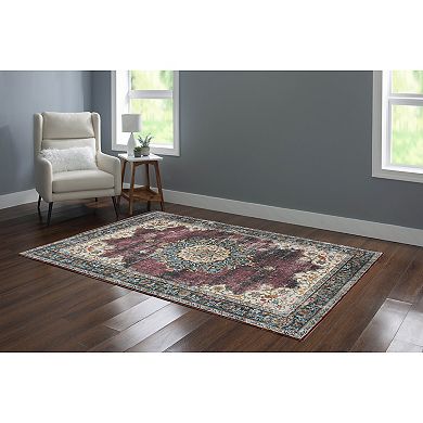 Linon Foster Machine Washable Rug