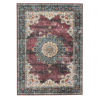 Linon Foster Machine Washable Rug