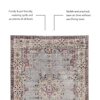 Linon Lennox Machine Washable Rug