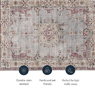 Linon Lennox Machine Washable Rug