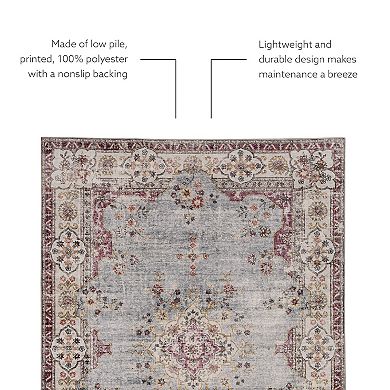 Linon Lennox Machine Washable Rug
