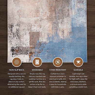 Linon Kyler Machine Washable Rug