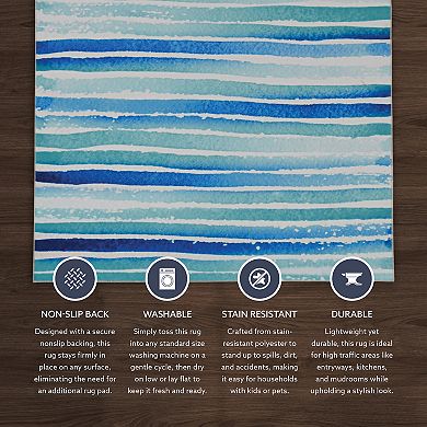 Linon Janna Machine Washable Rug