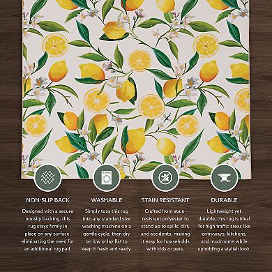 Linon Sumner Machine Washable Rug