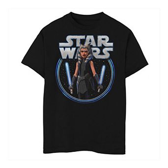 Boys 8-20 Star Wars: The Clone Wars Ahsoka Dual Wield Portrait Tee