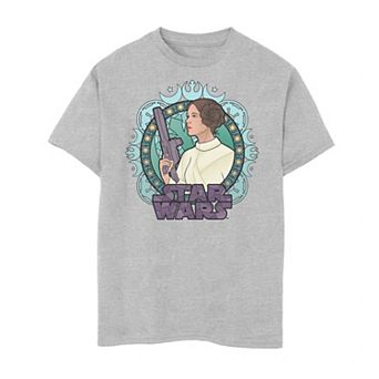 Boys 8-20 Star Wars Princess Leia Stained Glass Cartoon Profile Tee