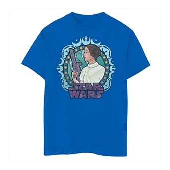 Boys 8-20 Star Wars Princess Leia Stained Glass Cartoon Profile Tee