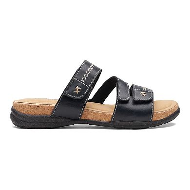 Clarks® Roseville Bay Women's Leather Slide Sandals