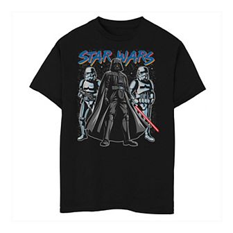 Boys 8-20 Star Wars Darth Vader & Stormtrooper Portrait Logo Tee