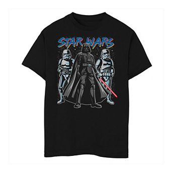 Boys 6-20 Star Wars Darth Vader & Stormtrooper Portrait Logo Tee