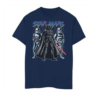 Boys 8-20 Star Wars Darth Vader & Stormtrooper Portrait Logo Tee