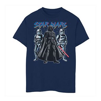 Boys 6-20 Star Wars Darth Vader & Stormtrooper Portrait Logo Tee