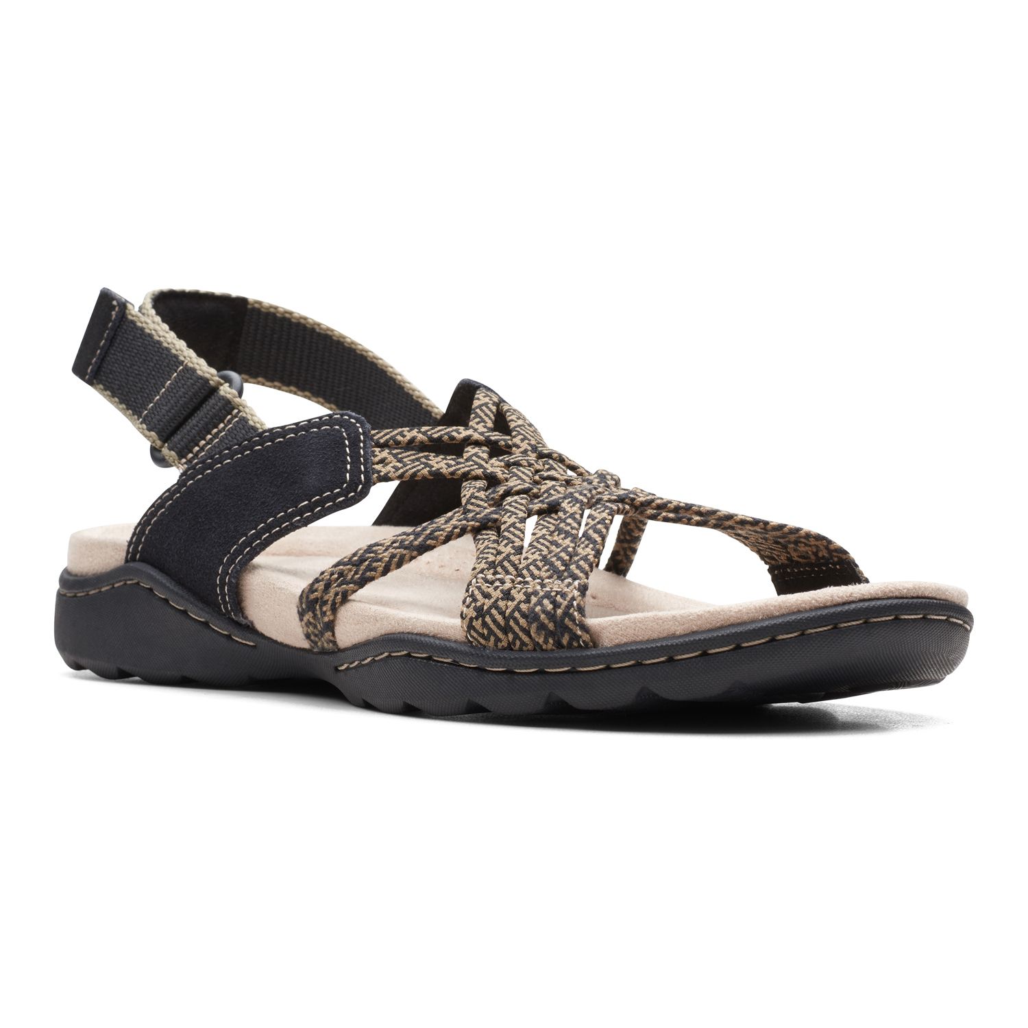 clarks womens sandals black