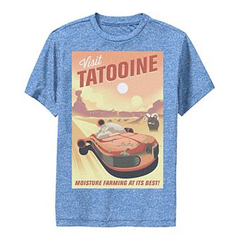 Boys 6-20 Star Wars Visit Tatooine Cartoon Travel Poster Tee