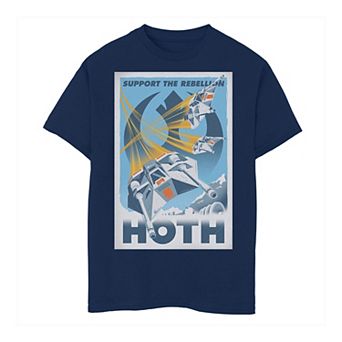 Boys 6-20 Star Wars Support The Rebellion Hoth Collage Poster Tee