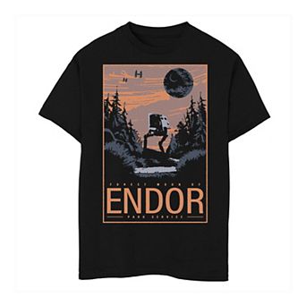 Boys 8-20 Star Wars Endor Park Service Poster Tee
