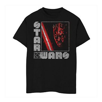 Boys 6-20 Star Wars Darth Maul Distressed Square Portrait Graphic Tee