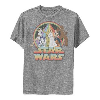 Boys 8-20 Star Wars Rainbow Group Shot Vintage Poster Graphic Tee