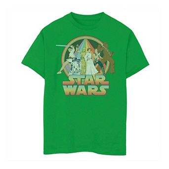 Boys 8-20 Star Wars Rainbow Group Shot Vintage Poster Tee