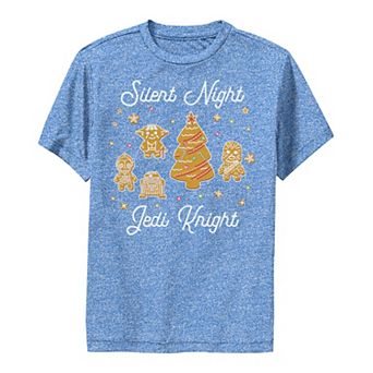 Boys 8-20 Star Wars Christmas "Silent Night Jedi Knight" Gingerbread Tee