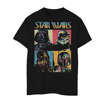 Boys 8-20 Star Wars Group Shot Classic Portrait Panel Square Tee