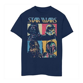 Boys 8-20 Star Wars Group Shot Classic Portrait Panel Square Tee