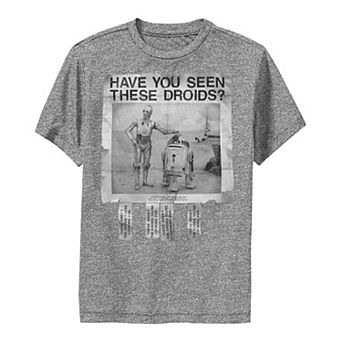 Boys 8-20 Star Wars "Have Seen These Droids" Missing Poster Tee