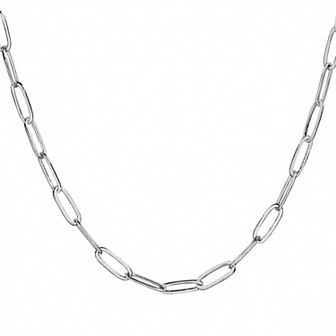 LC Lauren Conrad Silver Tone Long Links Chain Necklace