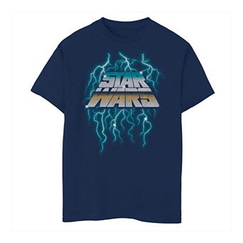 Boys 8-20 Star Wars Lightning Logo Poster Tee