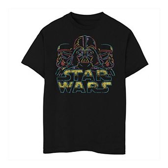 Boys 6-20 Star Wars Darth Vader Neon Chalk Sketch Tee