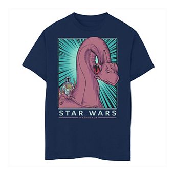Boys 6-20 Star Wars Boba Fett Mythosaur Rider Pop Art Portrait Tee