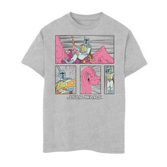 Boys 8-20 Star Wars Boba Fett Mythosaur Comic Panels Tee