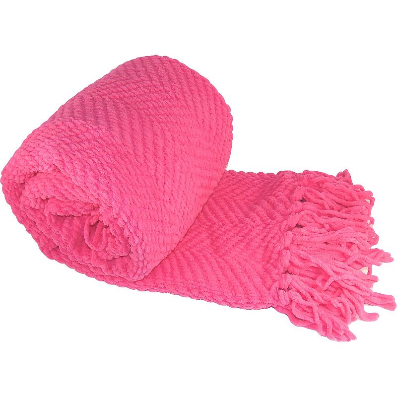 Serenta Knitted Tweed Throw, Pink