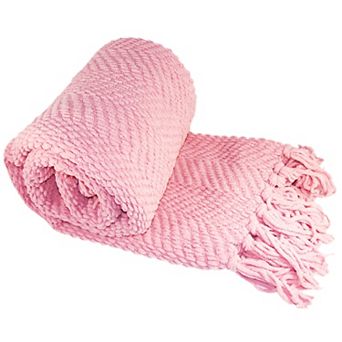 Serenta Knitted Tweed Tassel Throw