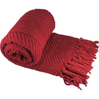 Serenta Knitted Tweed Tassel Throw