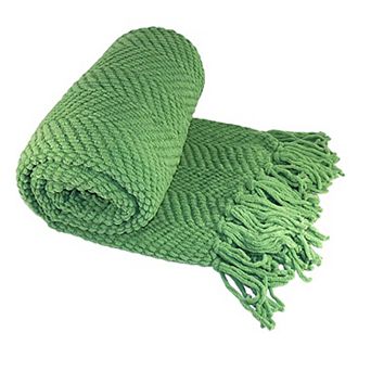 Serenta Knitted Tweed Tassel Throw