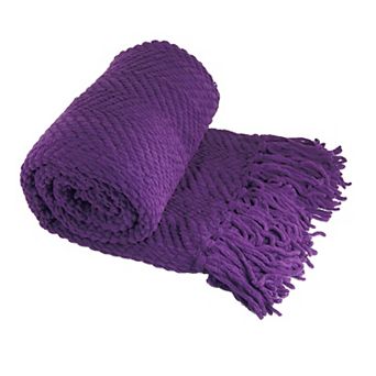 Serenta Knitted Tweed Tassel Throw