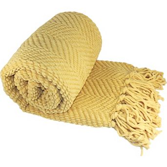 Serenta Knitted Tweed Tassel Throw