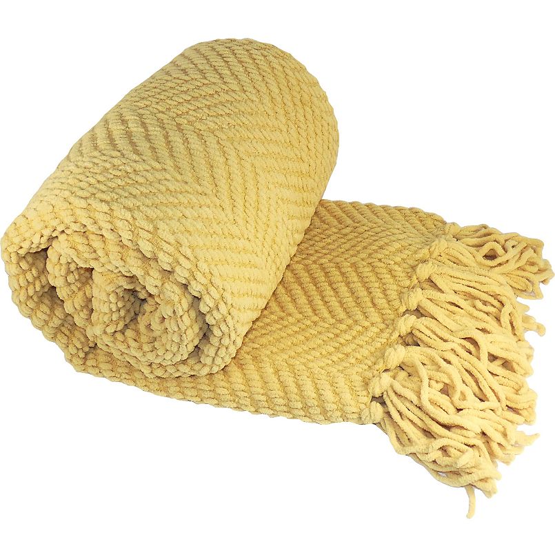 Serenta Knitted Tweed Tassel Throw