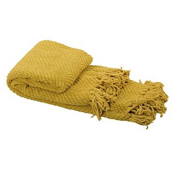 Serenta Knitted Tweed Tassel Throw