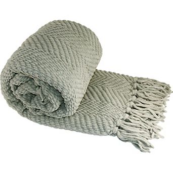 Serenta Knitted Tweed Tassel Throw