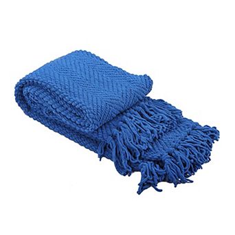 Serenta Knitted Tweed Tassel Throw