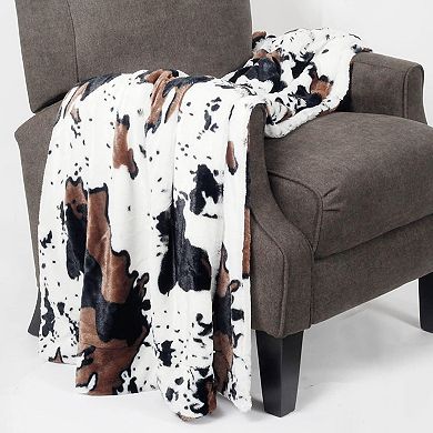 Animal Double Sided Faux Fur Throw