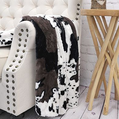 Animal Double Sided Faux Fur Throw