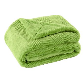 Herringbone Faux Fur Throw