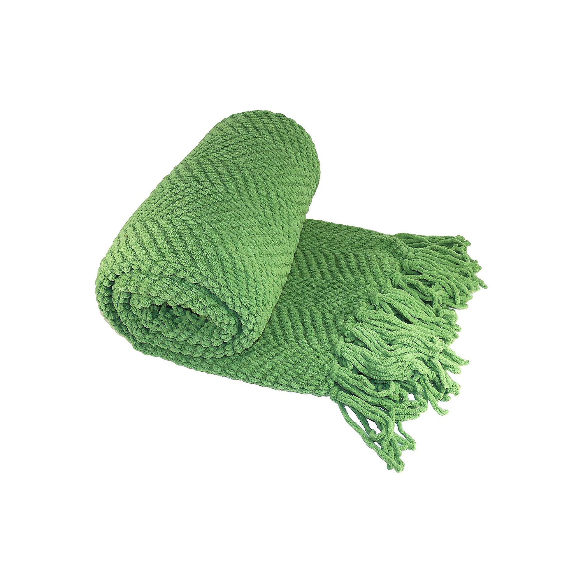 Serenta Knitted Tweed Throw, Green Eyes
