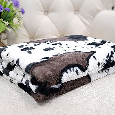 Animal Double Sided Faux Fur Throw