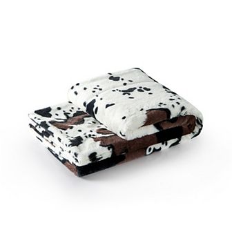 Animal Printed Double Sided Faux Fur Throw