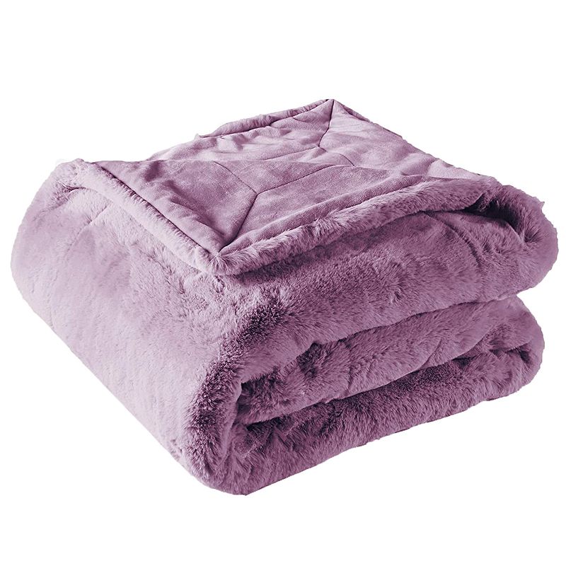 Heavy Faux Fur Throw, Pink